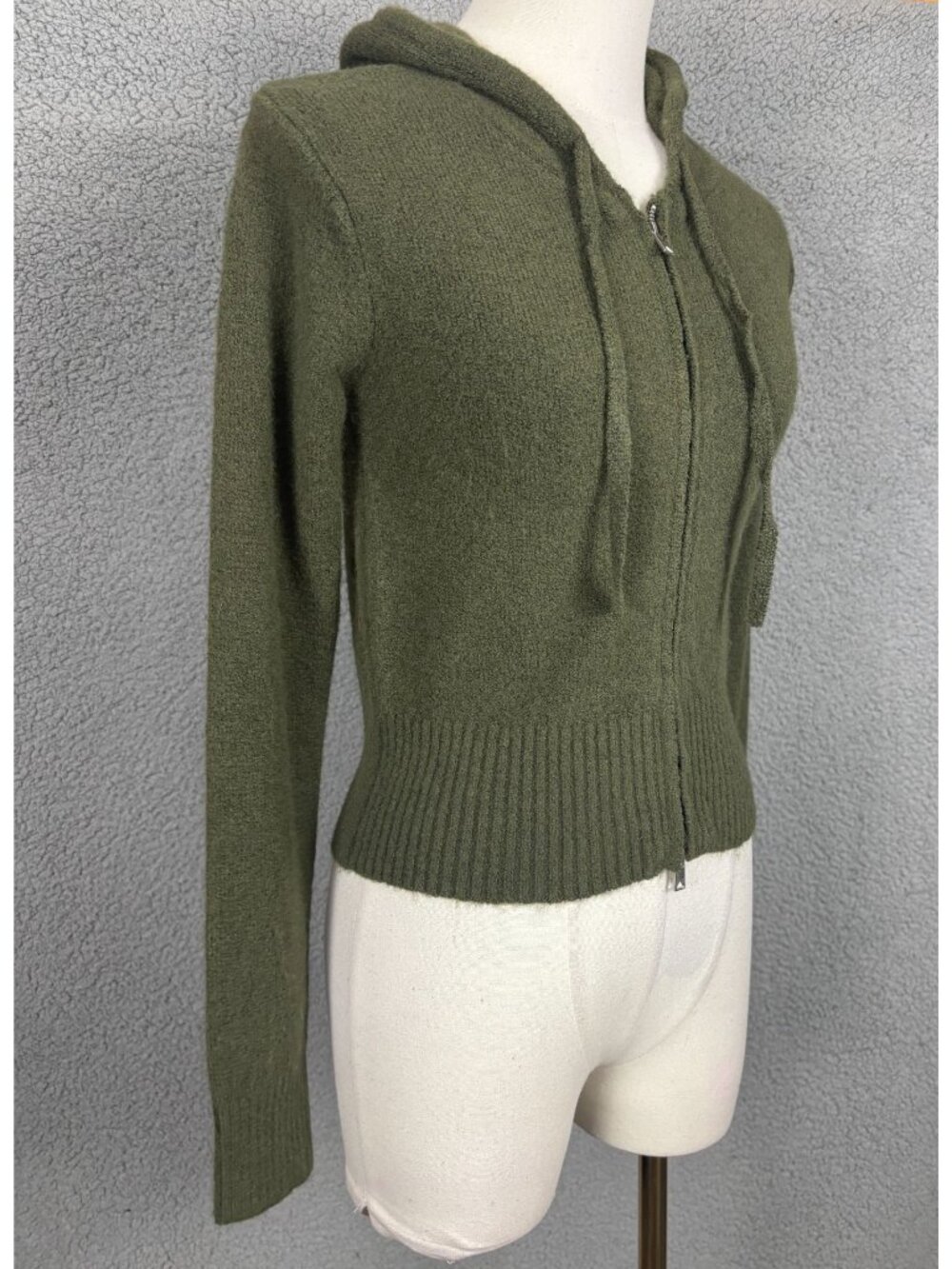 Ultra Flirt Women's Juniors' Full-Zip Hoodie Sweater - Ivy Green Size XS NWT's. - Picture 3 of 8